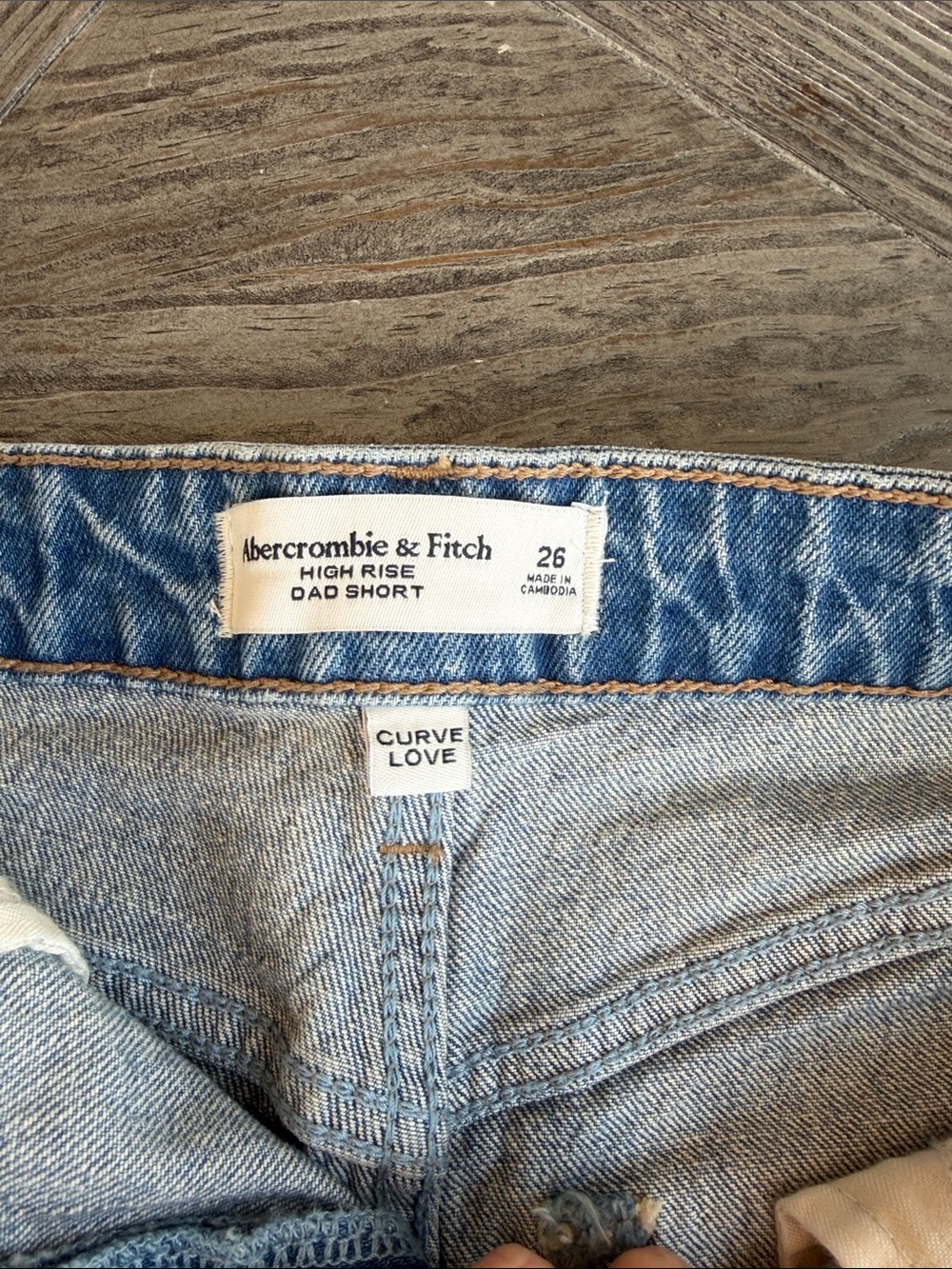 Abercrombie & Fitch Light Blue Distressed Denim Jean Shorts - Picture 2 of 3